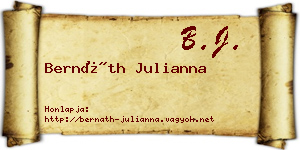 Bernáth Julianna névjegykártya